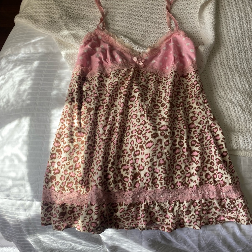 P.J. Salvage Pink Leopard Print Camisole